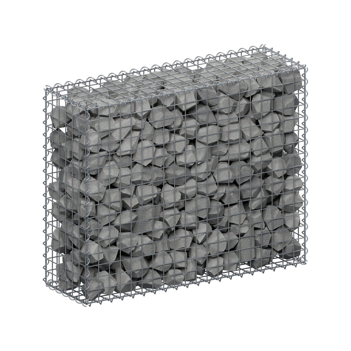 Gabion 100 cm x 80 cm x 30 cm (L x H x P), mailles 5 cm x 5 cm, spirale