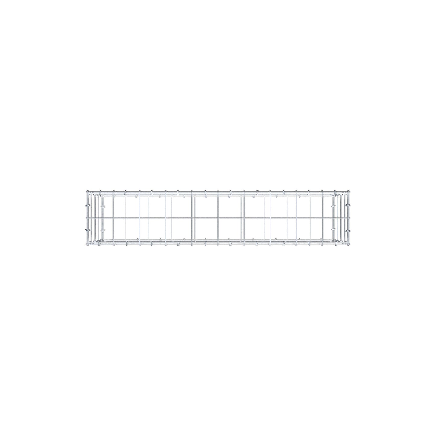 Gabion 100 cm x 40 cm x 20 cm (L x H x D), mesh size 10 cm x 10 cm, C-ring