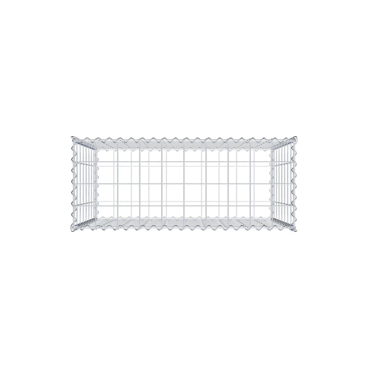 Gabion 100 cm x 80 cm x 40 cm (L x H x D), maskestørrelse 10 cm x 10 cm, spiral