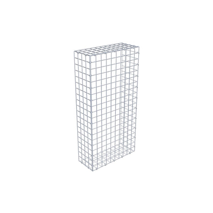 Type 2 oplegkorf 100 cm x 20 cm x 50 cm (L x H x D), maaswijdte 5 cm x 5 cm, C-ring