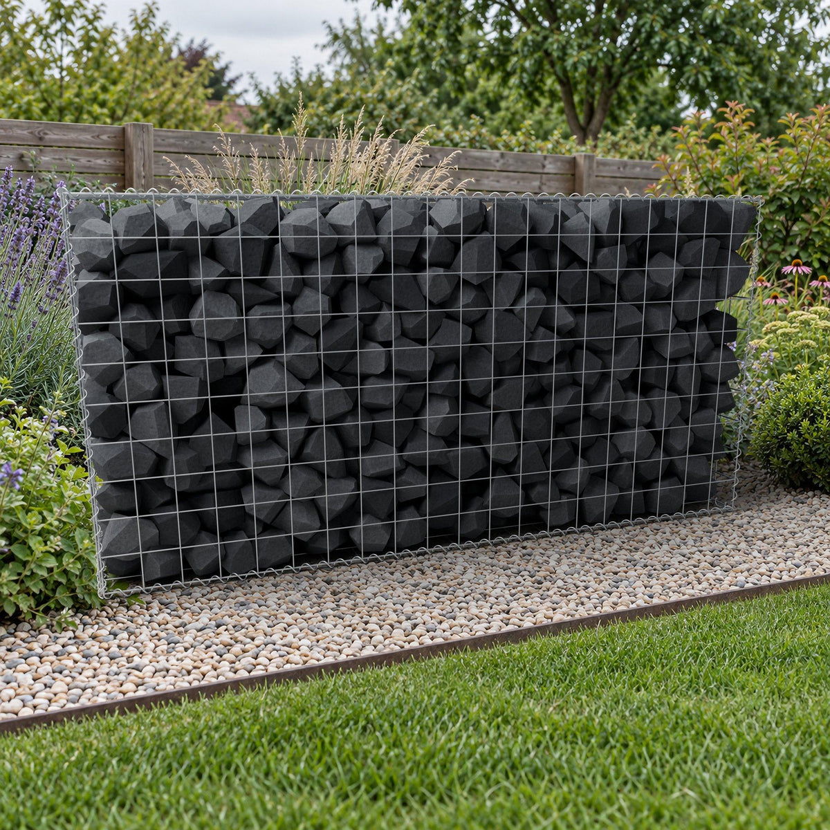 Gabione 200 cm x 100 cm x 50 cm (L x H x T), Maschenweite 10 cm x 10 cm, Spirale