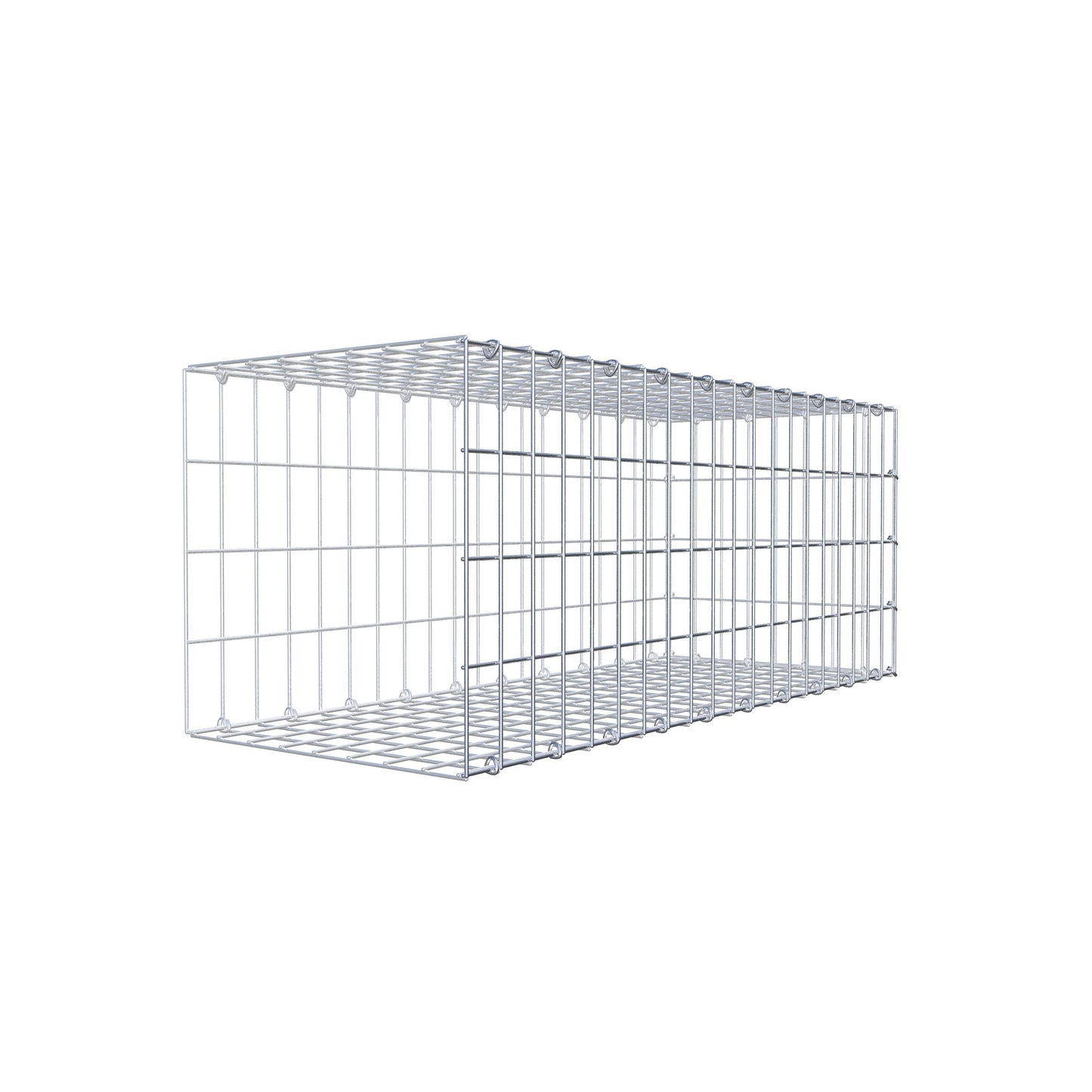 Opzetpaal type 2 100 cm x 40 cm x 40 cm, maaswijdte 5 cm x 10 cm, C-ring