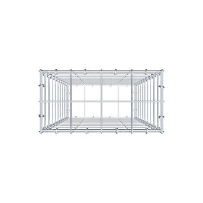 Gabion 100 cm x 40 cm x 20 cm (L x H x D), mesh size 10 cm x 10 cm, C-ring