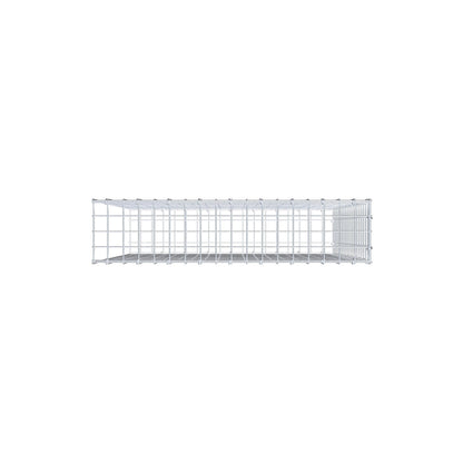 Typ 2 påbyggnadsgabion 100 cm x 90 cm x 20 cm (L x H x D), maskstorlek 5 cm x 5 cm, C-ring