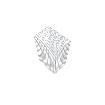 Monteret gabion type 4 100 cm x 60 cm x 40 cm (L x H x D), maskestørrelse 5 cm x 5 cm, C-ring