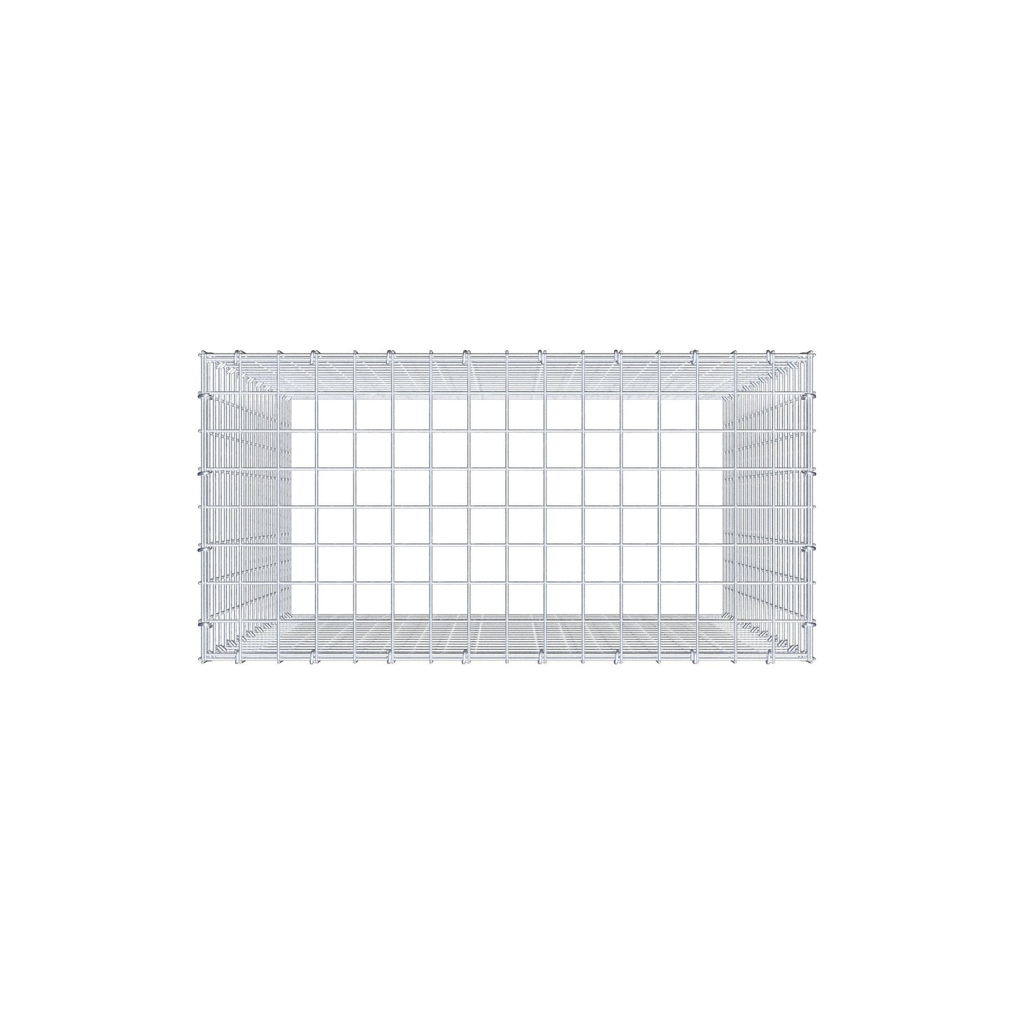 Fourche rapportée type 3 100 cm x 80 cm x 40 cm (L x H x P), mailles 5 cm x 5 cm, anneau en C