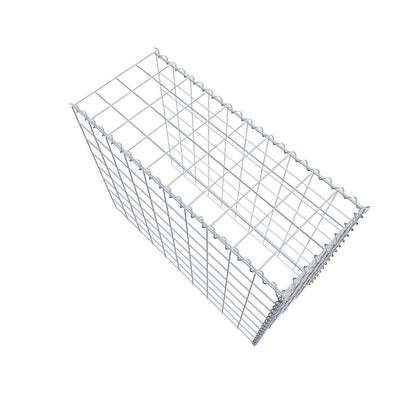 Opbouw schanskorf type 4 100 cm x 80 cm x 40 cm (L x H x D), maaswijdte 10 cm x 10 cm, spiraal