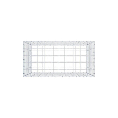 Gabion 100 cm x 90 cm x 50 cm (L x H x D), maskestørrelse 10 x 10 cm, spiralring