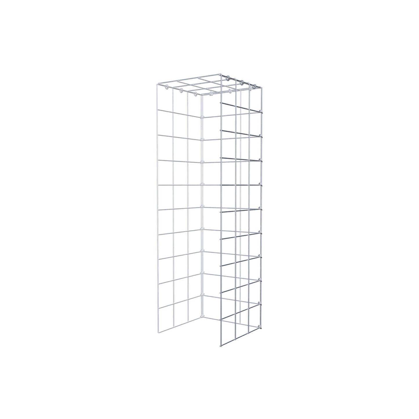 Monteret gabion type 4 100 cm x 30 cm x 30 cm (L x H x D), maskestørrelse 10 cm x 10 cm, C-ring