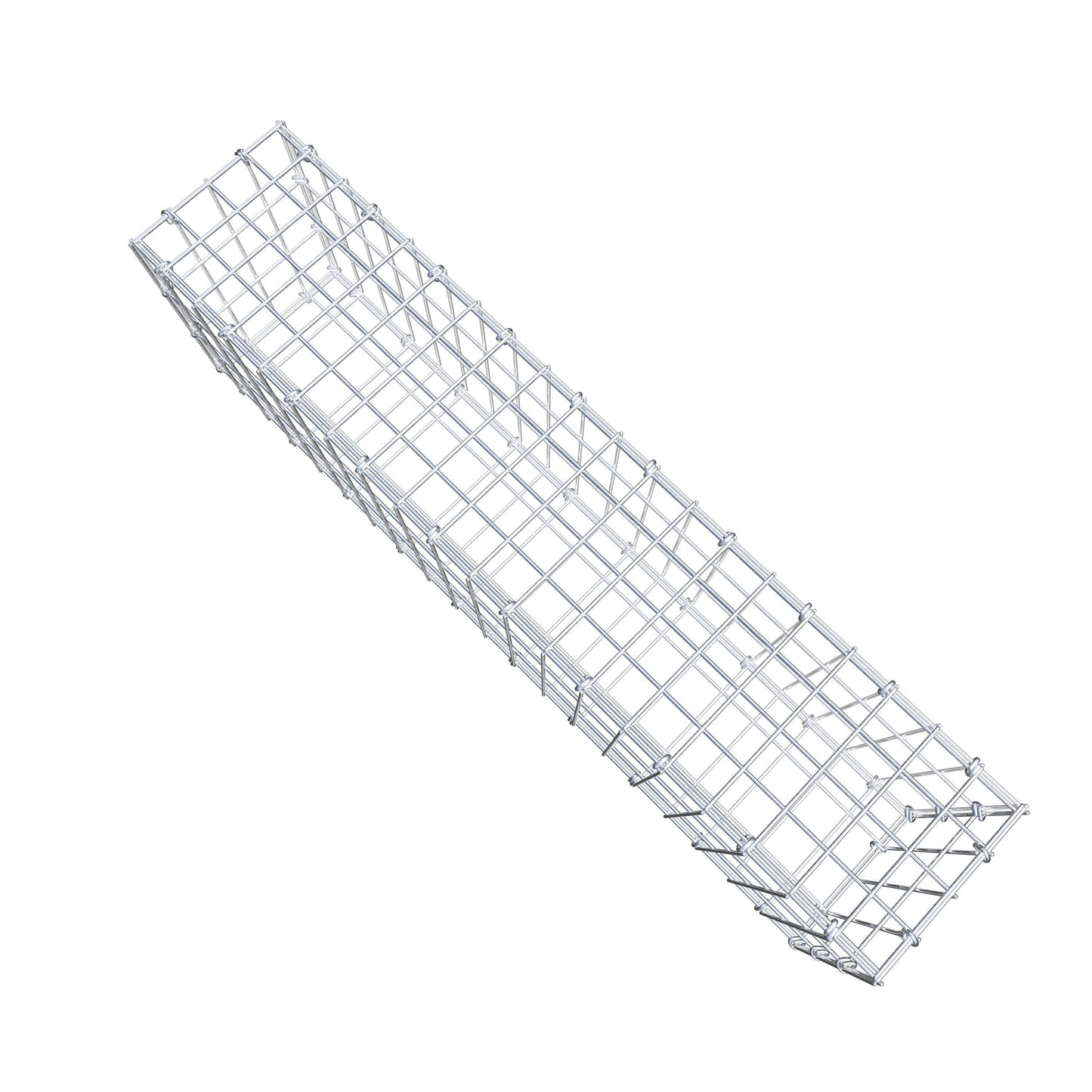 Gavión 100 cm x 30 cm x 20 cm (L x A x P), luz de malla 5 cm x 10 cm, anillo en C