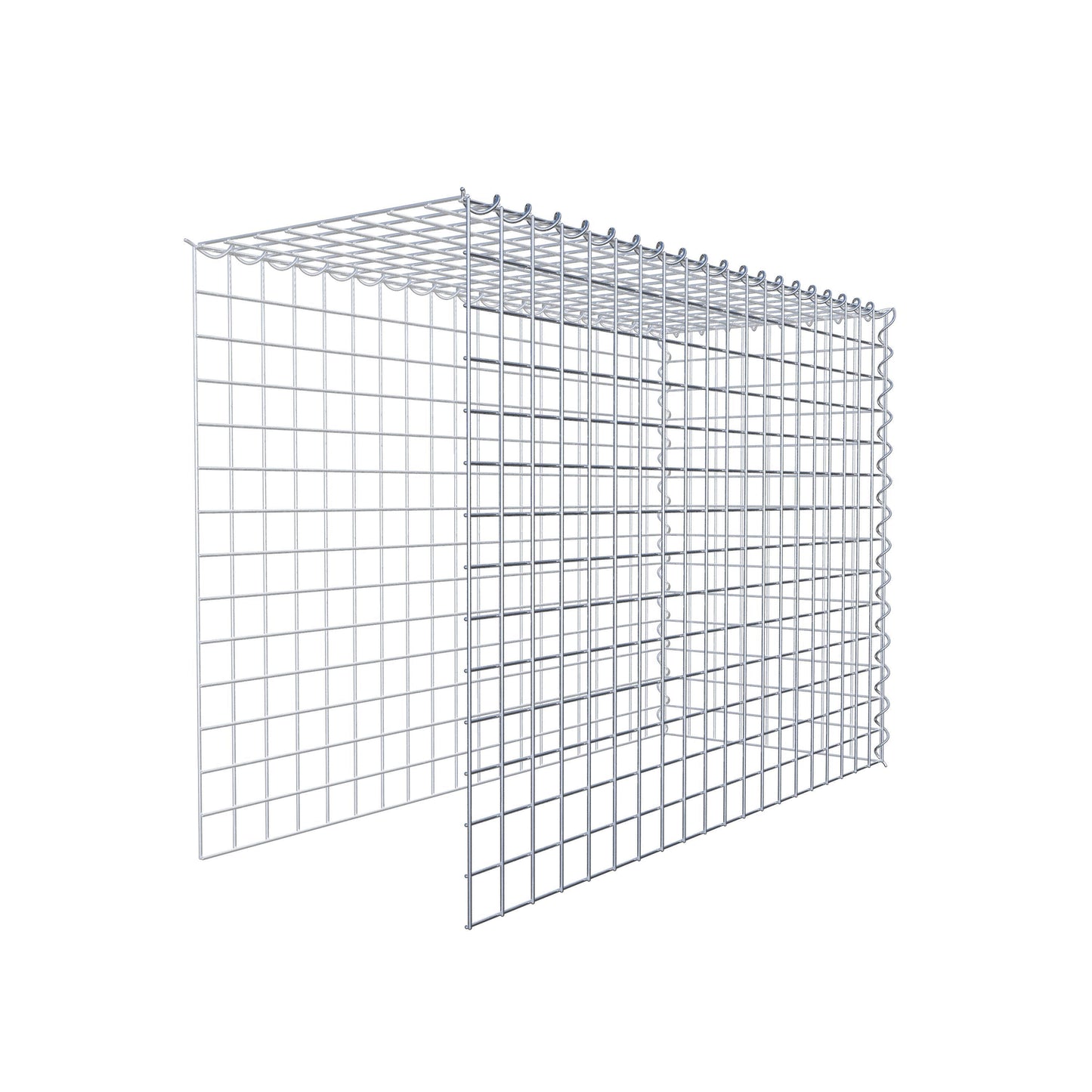 Add-on schanskorf type 4 100 cm x 70 cm x 40 cm (L x H x D), maaswijdte 5 cm x 5 cm, spiraalvormig