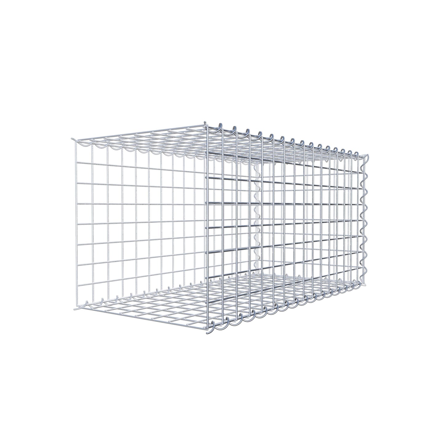 Anbaugabione Typ 2 80 cm x 40 cm x 40 cm (L x H x T), Maschenweite 5 cm x 5 cm, Spirale