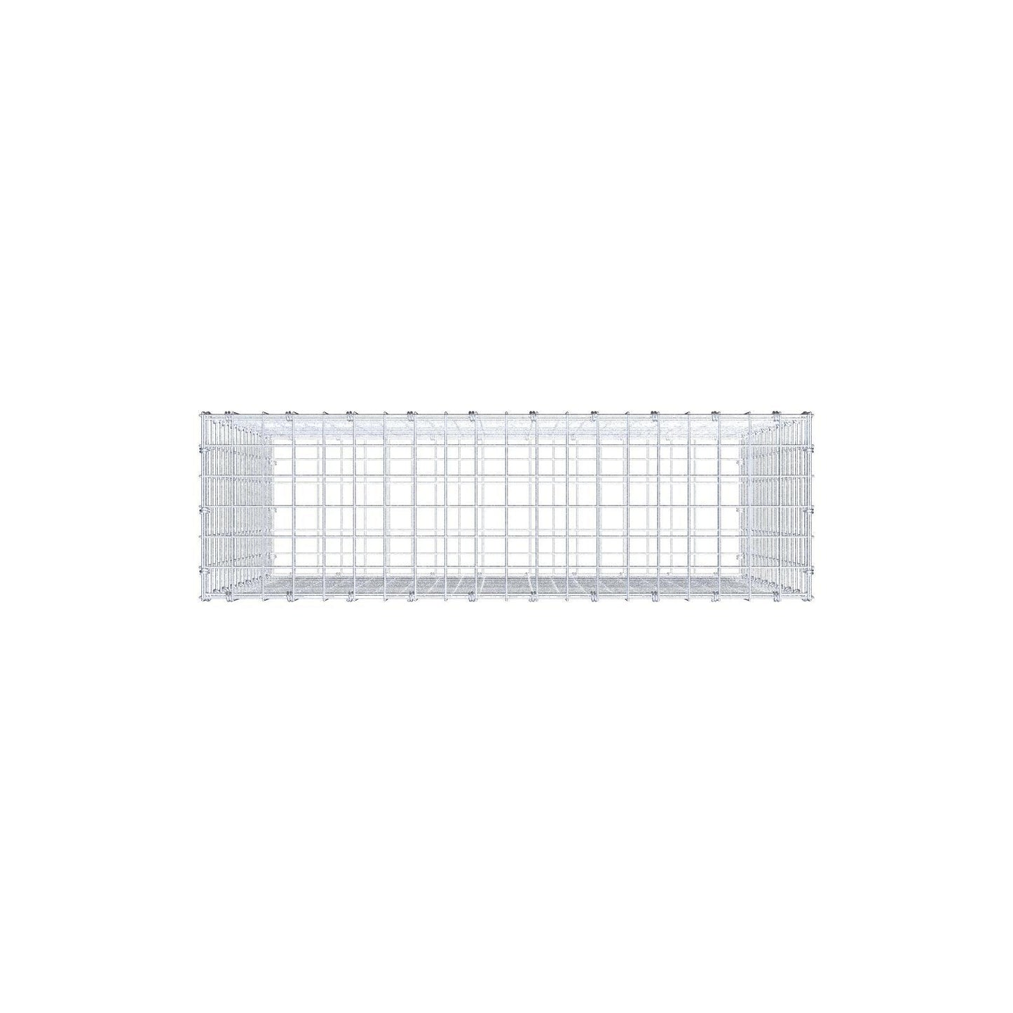 Gabbione 100 cm x 90 cm x 30 cm (L x H x P), maglia 5 x 5 cm, anello a spirale