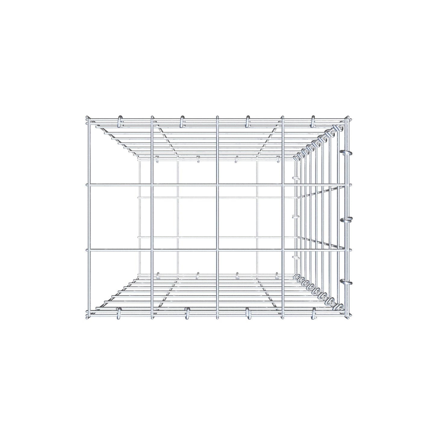 Gabbione aggiuntivo di tipo 2 80 cm x 40 cm x 30 cm (L x H x P), maglia 10 cm x 10 cm, anello a C