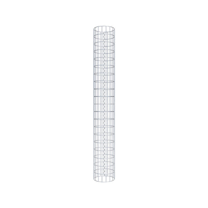 Colonna di gabbioni, rotonda, zincata a caldo, diametro 27 cm, altezza 200 cm, MW 5 cm x 10 cm
