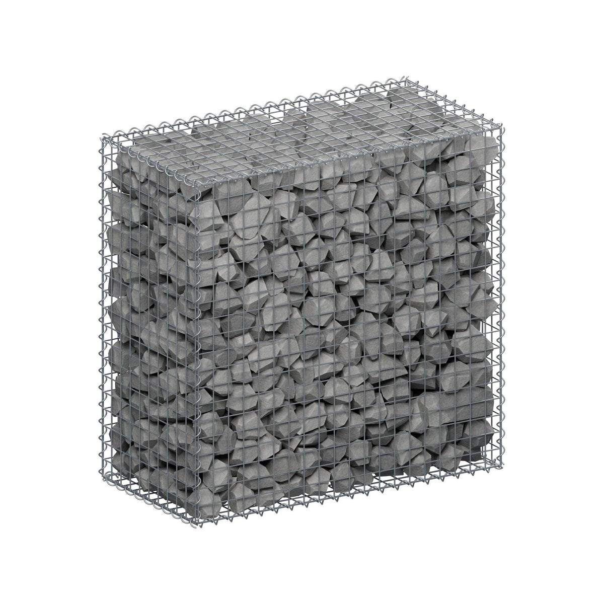 Gabion 100 cm x 100 cm x 50 cm (L x H x P), mailles 5 cm x 5 cm, spirale