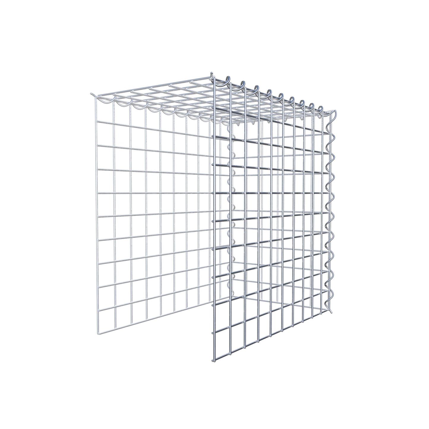 Add-on schanskorf type 4 50 cm x 50 cm x 30 cm (L x H x D), maaswijdte 5 cm x 5 cm, spiraalvormig