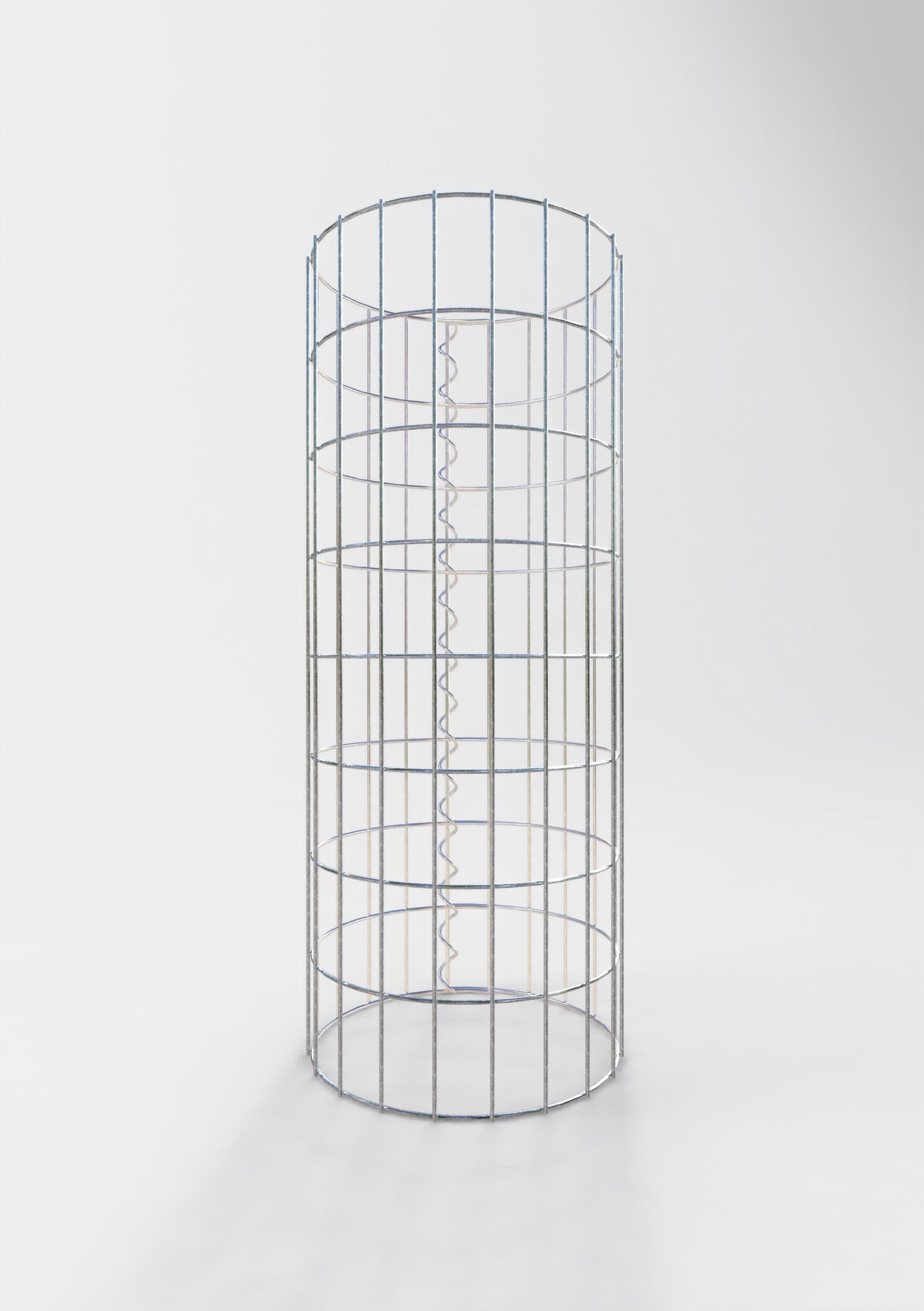 Columna de gaviones redonda 32 cm de diámetro, 80 cm de altura, malla 5 cm x 10 cm
