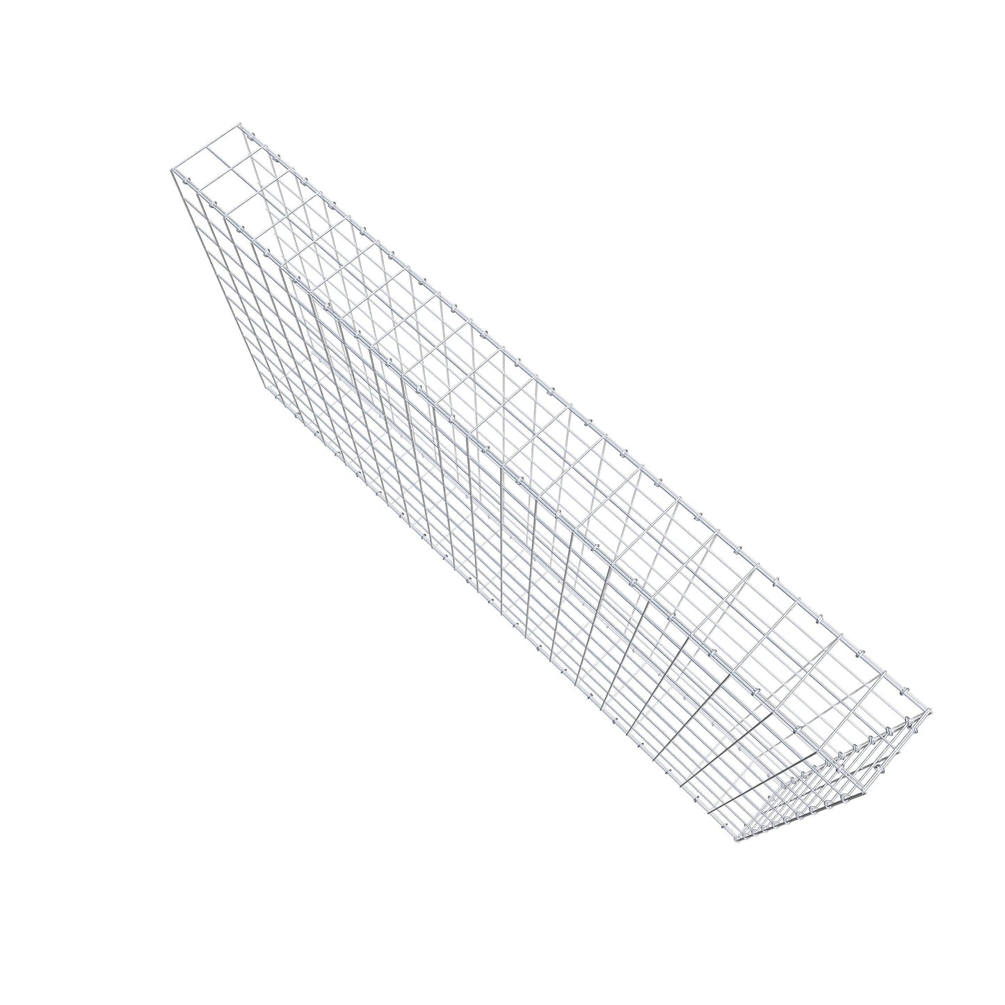 Type 2 oplegkorf 200 cm x 100 cm x 20 cm (L x H x D), maaswijdte 10 cm x 10 cm, C-ring