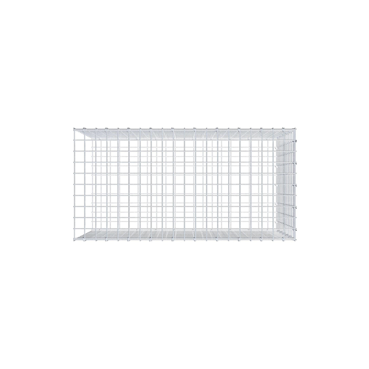 Fourche rapportée type 2 100 cm x 60 cm x 50 cm (L x H x P), mailles 5 cm x 5 cm, anneau C