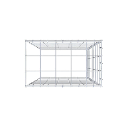 Type 4 oplegkorf 100 cm x 50 cm x 30 cm (L x H x D), maaswijdte 10 cm x 10 cm, C-ring
