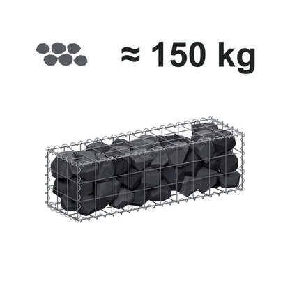 Gabion 100 cm x 30 cm x 30 cm (L x H x D), maskestørrelse 10 cm x 10 cm, spiral