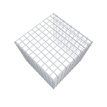 Opbouw schanskorf type 4 50 cm x 50 cm x 50 cm (L x H x D), maaswijdte 5 cm x 5 cm, C-ring