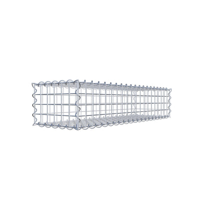 Schanskorf 100 cm x 20 cm x 30 cm (L x H x D), maaswijdte 5 cm x 5 cm, spiraalvormig