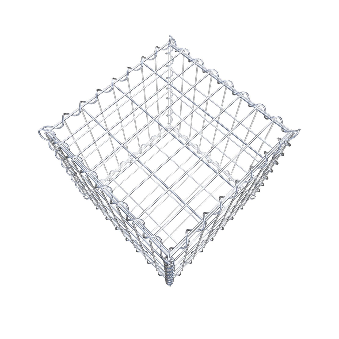 Gabbione 40 cm x 40 cm x 40 cm (L x H x P), maglia 5 cm x 10 cm, spirale