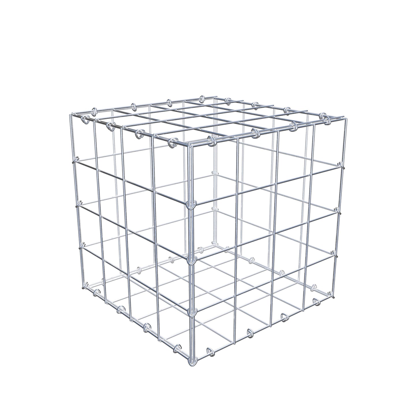 Gabione 40 cm x 40 cm x 40 cm (L x H x T), Maschenweite 10 cm x 10 cm, C-Ring