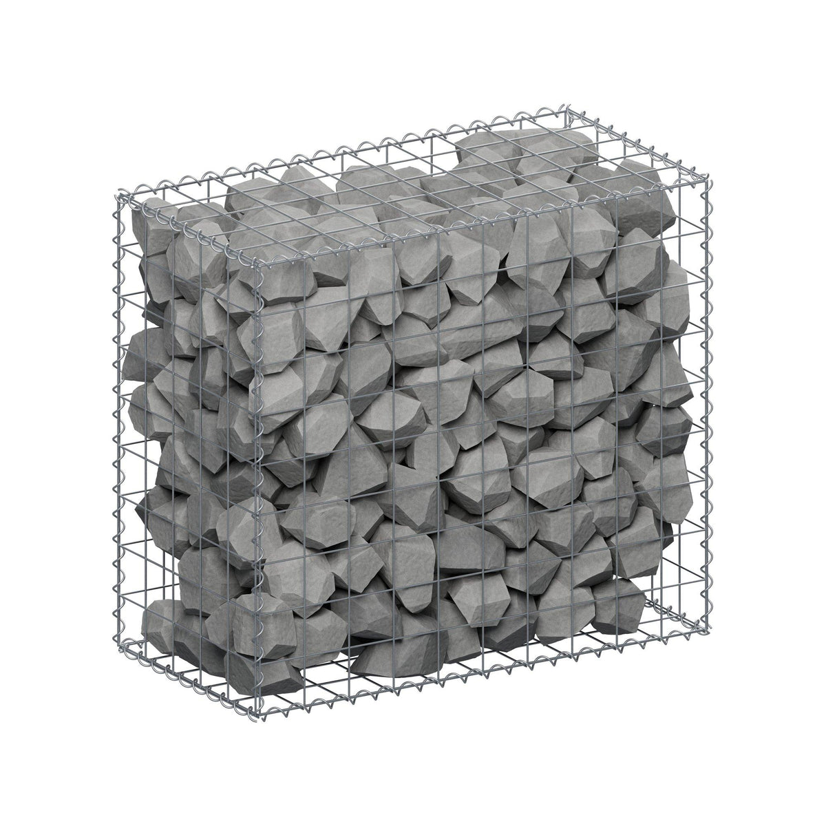 Schanskorf 100 cm x 90 cm x 50 cm (L x H x D), maaswijdte 10 cm x 10 cm, spiraalvormig