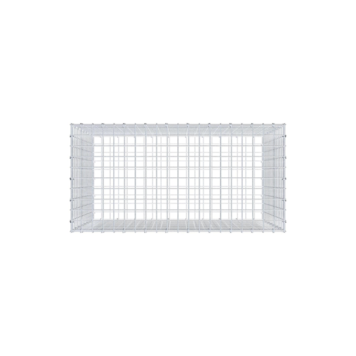 Gabbione 100 cm x 80 cm x 50 cm (L x H x P), maglia 5 cm x 5 cm, anello a C