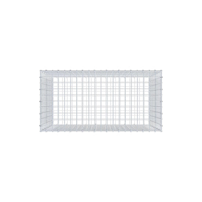 Gabbione 100 cm x 80 cm x 50 cm (L x H x P), maglia 5 cm x 5 cm, anello a C