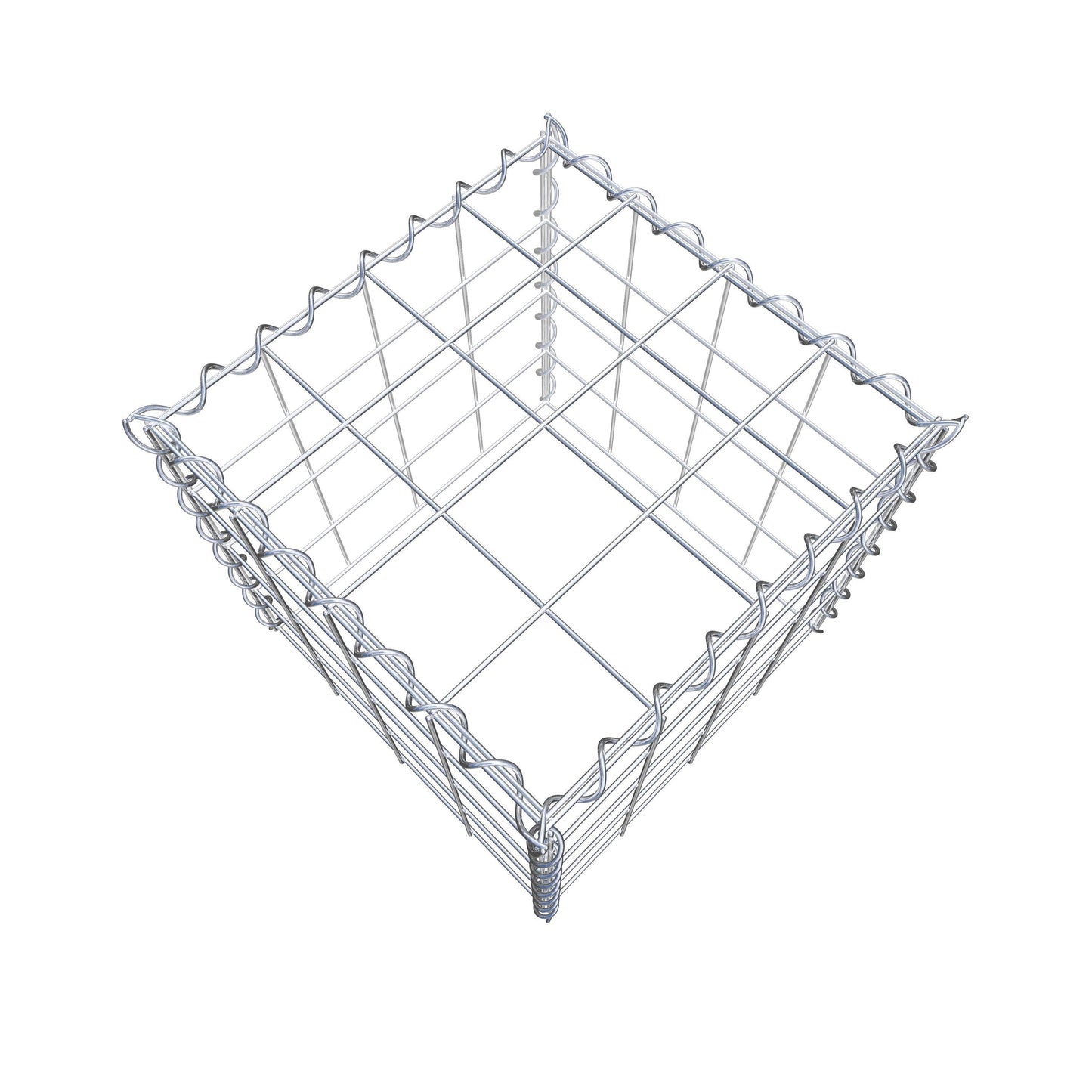 Add-on schanskorf type 3 40 cm x 40 cm x 40 cm (L x H x D), maaswijdte 10 cm x 10 cm, spiraal