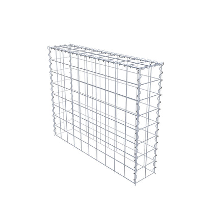 Gabion rapporté type 3 100 cm x 80 cm x 20 cm (L x H x P), mailles 10 cm x 10 cm, spirale