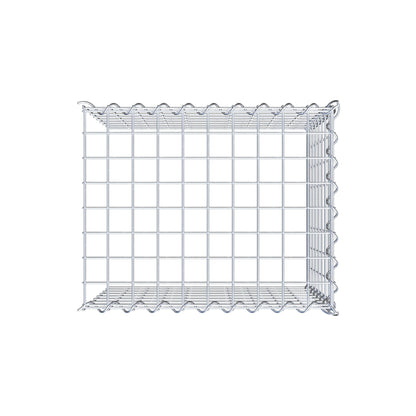 Add-on schanskorf type 4 50 cm x 40 cm x 40 cm (L x H x D), maaswijdte 5 cm x 5 cm, spiraalvormig