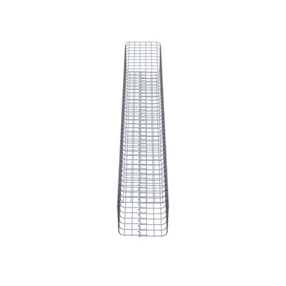 Rechthoekige thermisch verzinkte schanskorfzuil, 32 cm x 32 cm, 200 cm hoog, MW 5 cm x 5 cm