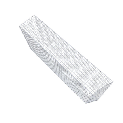 Gabion 200 cm x 100 cm x 40 cm (L x H x D), maskestørrelse 5 x 5 cm, spiralring