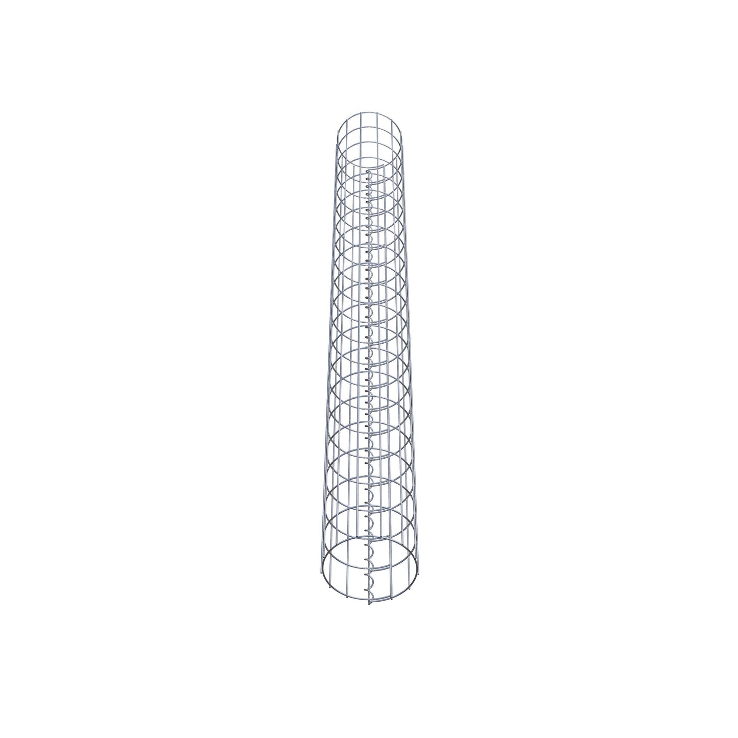 Columna de gaviones, redonda, galvanizada en caliente, 22 cm de diámetro, 200 cm de altura, MW 5 cm x 10 cm