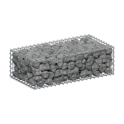Gabião 100 cm x 30 cm x 50 cm (C x A x P), malhagem 5 cm x 5 cm, espiral