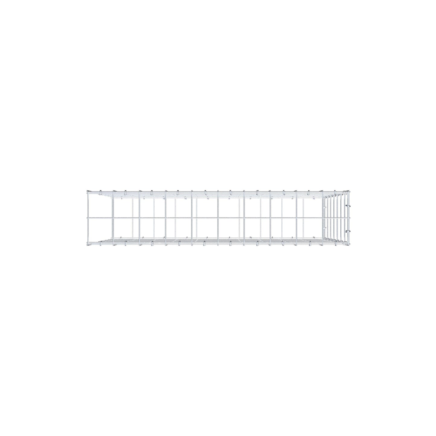 Fourche rapportée type 2 100 cm x 70 cm x 20 cm (L x H x P), mailles 10 cm x 10 cm, anneau en C