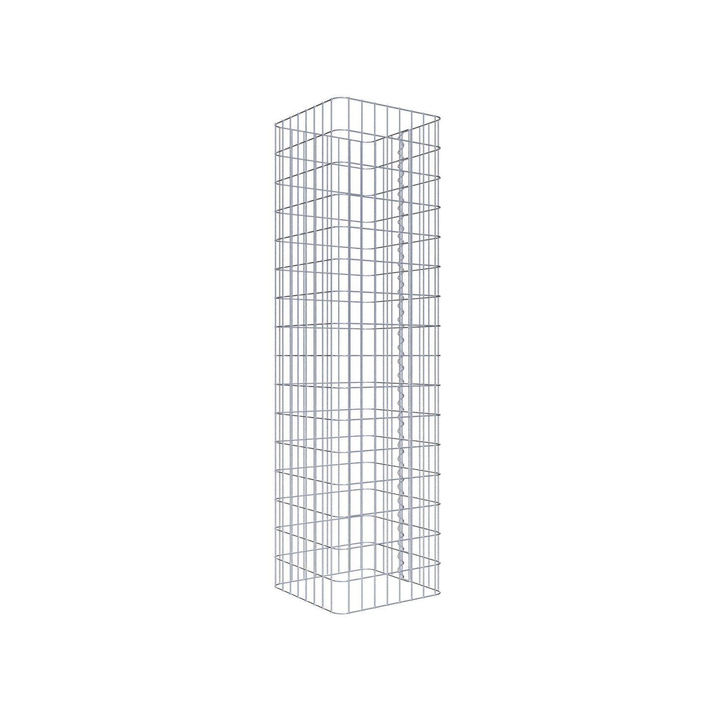 Colonne de gabion carrée 42 cm x 42 cm, 160 cm de hauteur, MW 5 cm x 10 cm
