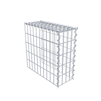 Gabion rapporté type 4 50 cm x 50 cm x 20 cm (L x H x P), mailles 5 cm x 10 cm, spirale