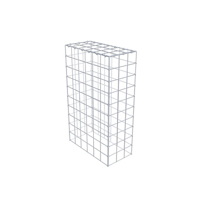 Type 3 oplegkorf 100 cm x 60 cm x 30 cm (L x H x D), maaswijdte 10 cm x 10 cm, C-ring