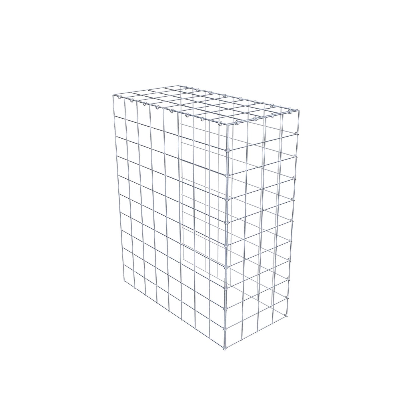 Monteret gabion type 4 100 cm x 80 cm x 40 cm (L x H x D), maskestørrelse 10 cm x 10 cm, C-ring