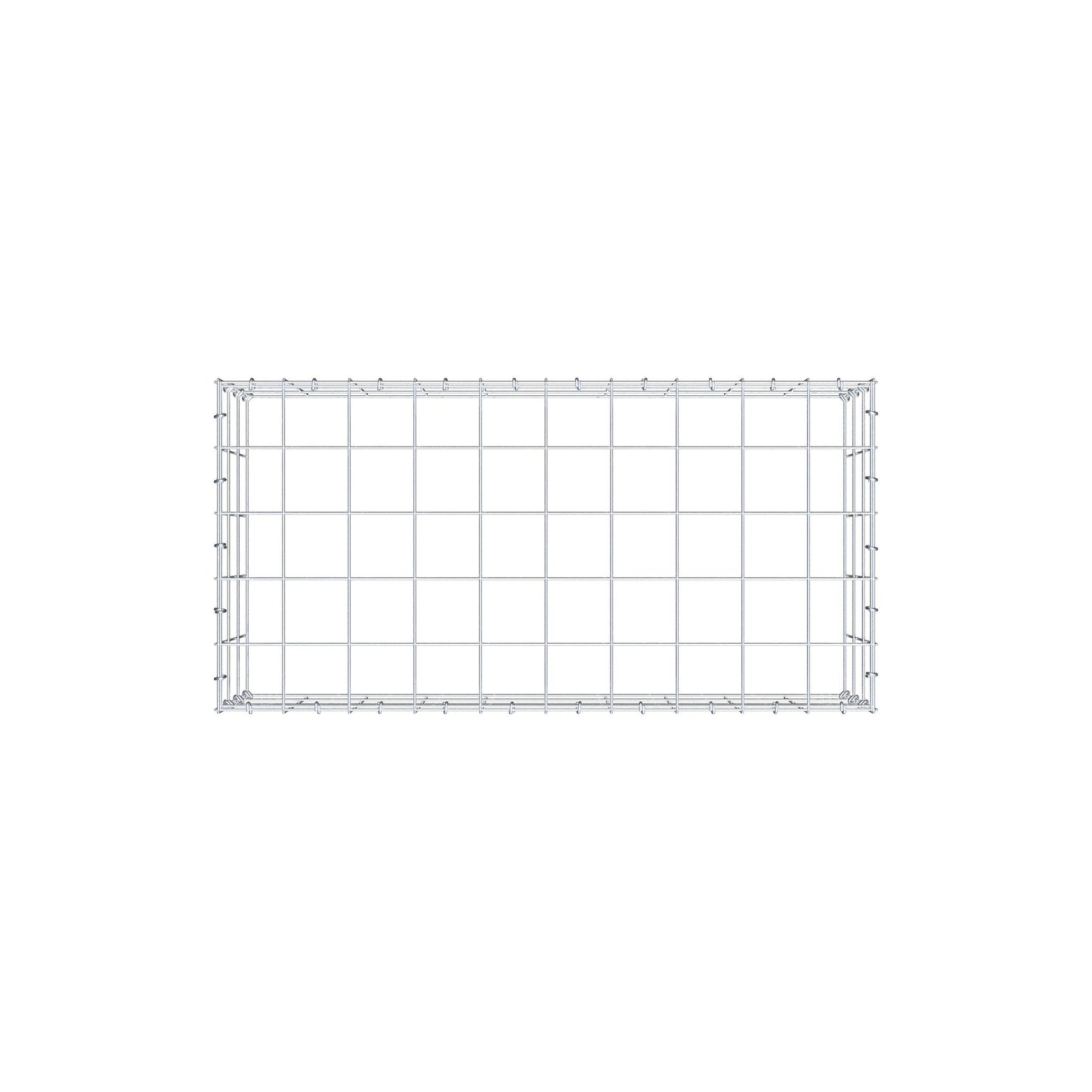 Type 3 oplegkorf 100 cm x 30 cm x 50 cm (L x H x D), maaswijdte 10 cm x 10 cm, C-ring