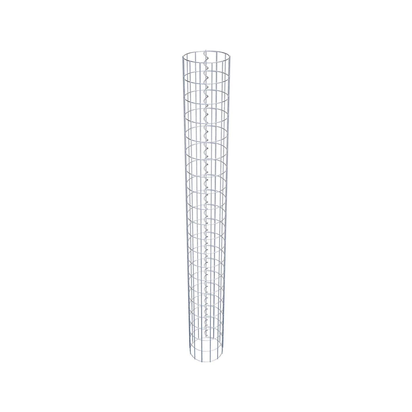 Columna de gaviones, redonda, galvanizada en caliente, 22 cm de diámetro, 200 cm de altura, MW 5 cm x 10 cm