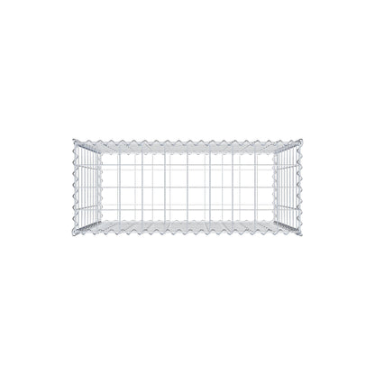 Schanskorf 100 cm x 90 cm x 40 cm (L x H x D), maaswijdte 10 cm x 10 cm, spiraalvormig