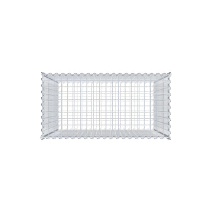 Gabião 100 cm x 100 cm x 50 cm (C x A x P), malhagem 5 cm x 5 cm, espiral