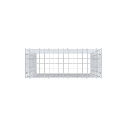 Monteret gabion type 3 100 cm x 80 cm x 30 cm (L x H x D), maskestørrelse 5 cm x 5 cm, C-ring
